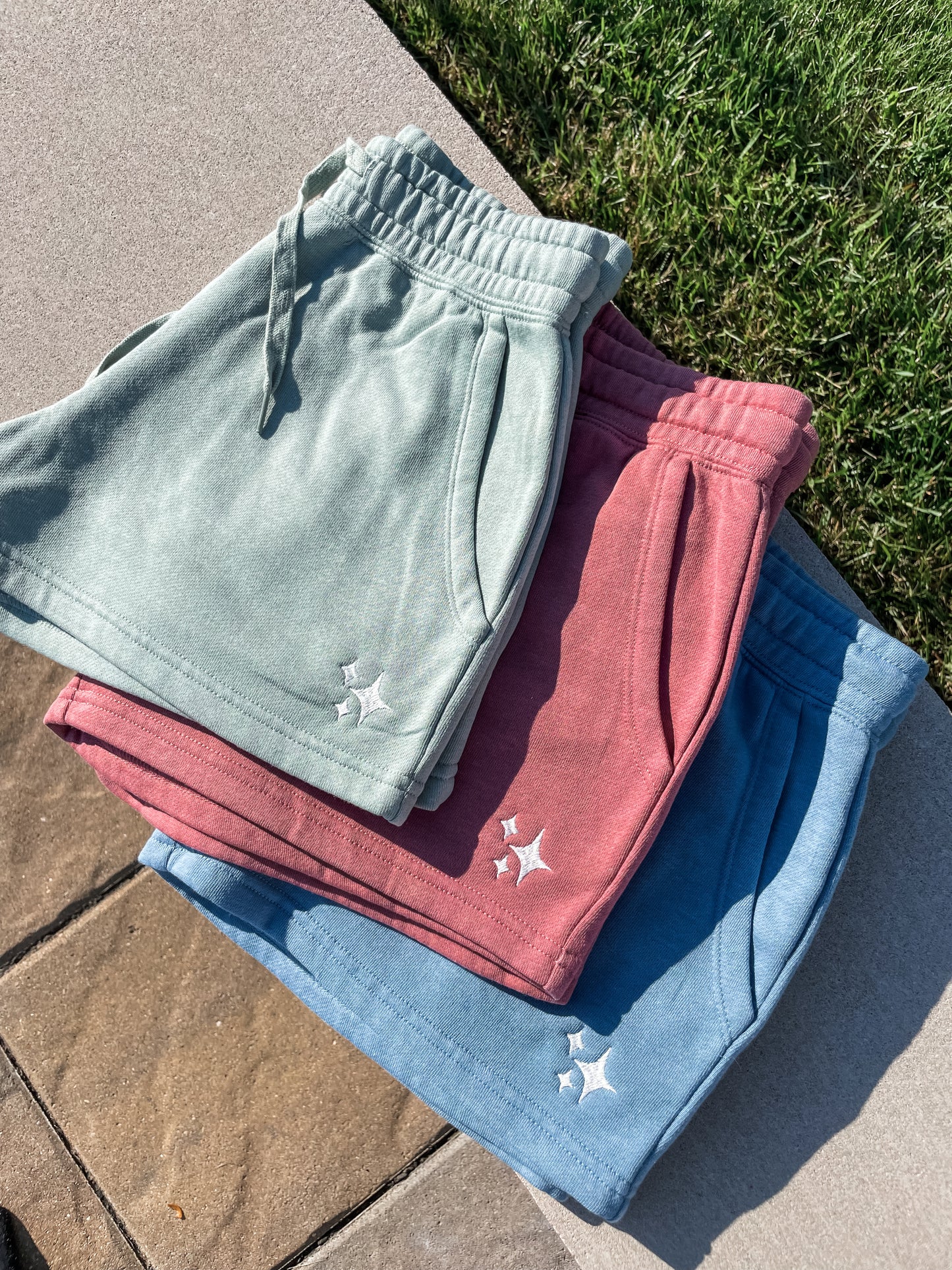 Sparkle Embroidered Sweatshorts