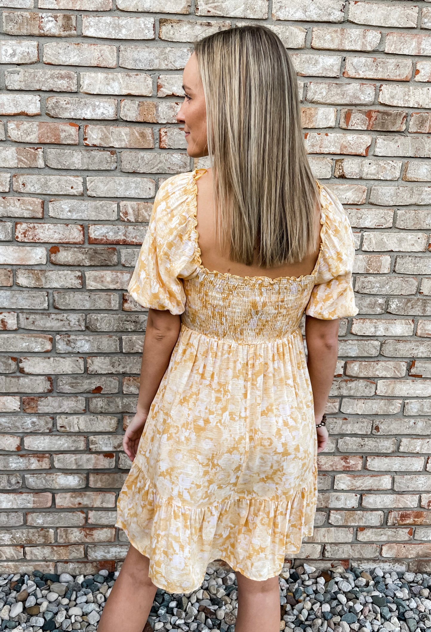 Honey Smocked Floral Dress